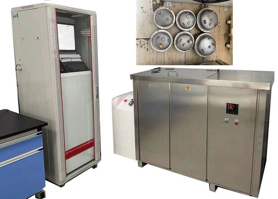 เครื่องทดสอบความดันอุทกสถิตของท่อพลาสติก ISO 1167 พร้อมฝาปิดปลายปิดผนึกสำหรับการทดสอบการระเบิดของท่อและการทดสอบความแข็งแรงของอุทกสถิต